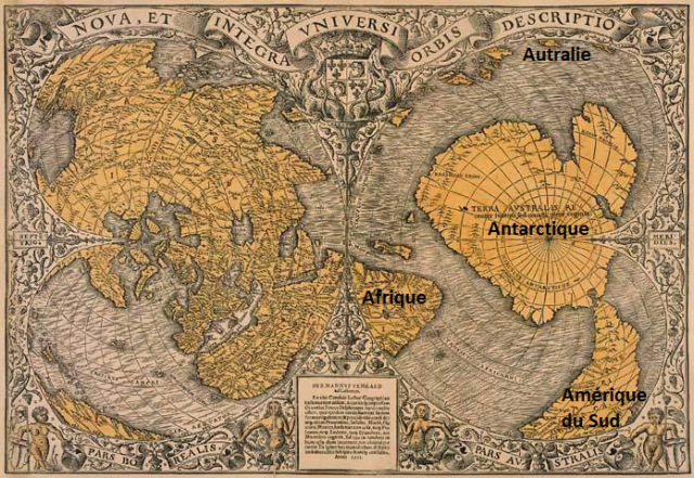 Carte dessinée par Oronteus Finaeus en 1531